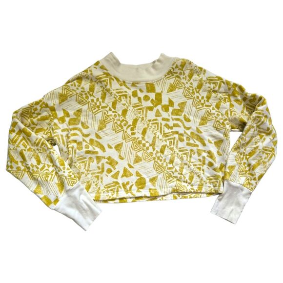 Anthropologie Tops - Anthropologie Amadi Printed Cropped Sweatshirt - XS
